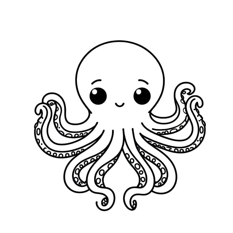 Ahtapot 3 Boyama Sayfası