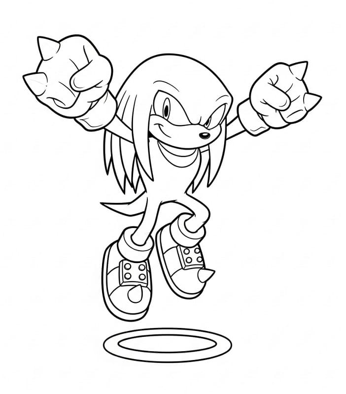 Animasyon Knuckles Boyama Sayfası