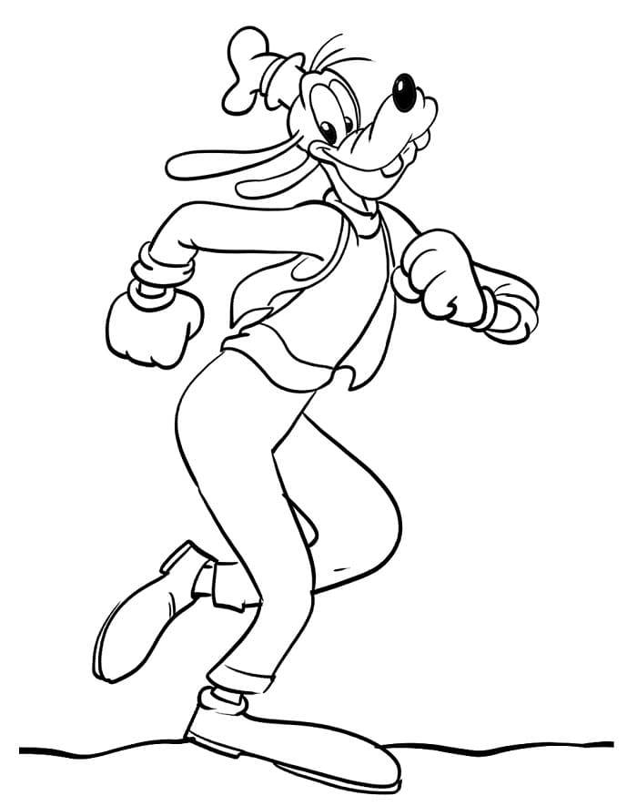 Animasyonlu Goofy Boyama Sayfası