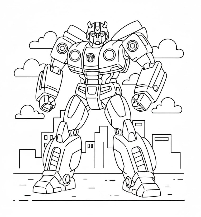 Basit Bumblebee Boyama Sayfası