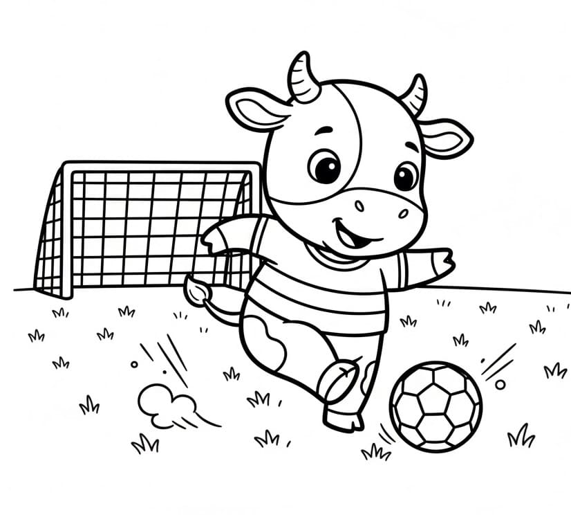 Basit İnek Boyama Sayfası