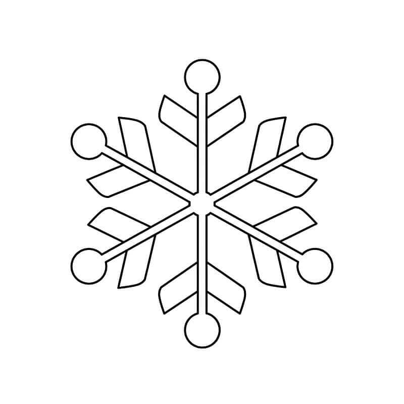 Basit Kar Tanesi Boyama Sayfası