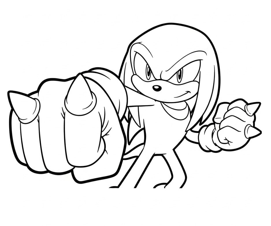 Basit Knuckles Boyama Sayfası