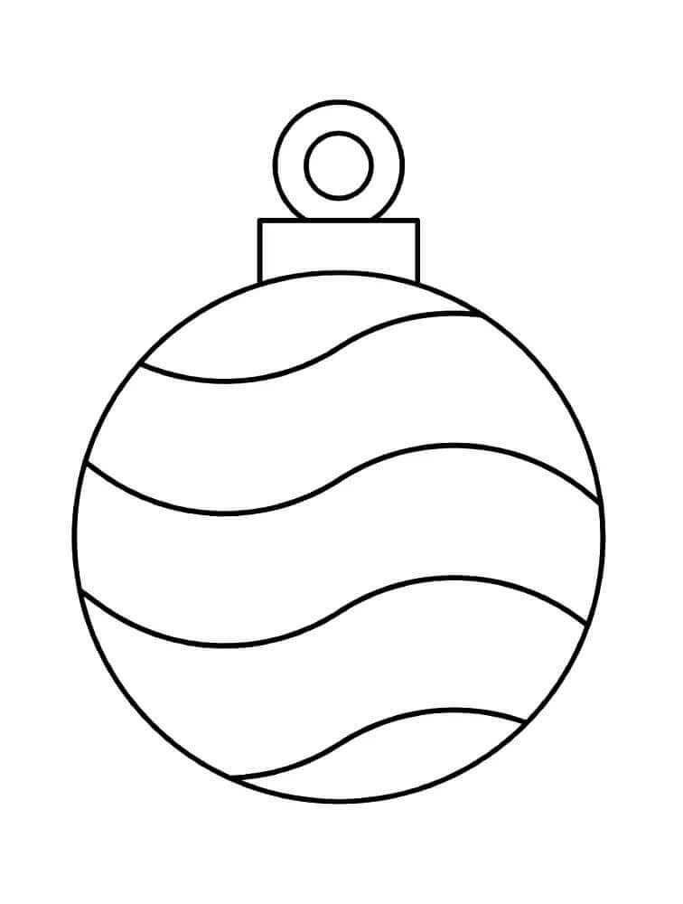 Basit Noel Topları Boyama Sayfası