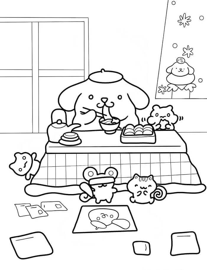 Pompompurin Boyama Sayfaları