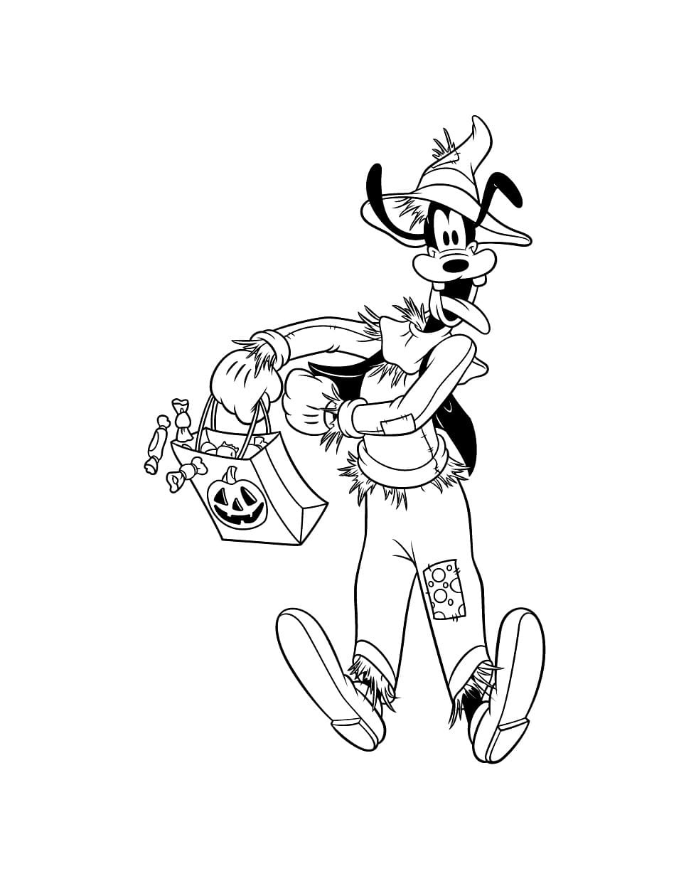 Bedava Goofy Yazdırılabilir Boyama Sayfası