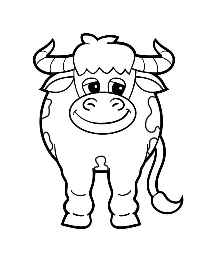 Bedava İnek Resim Boyama Sayfası