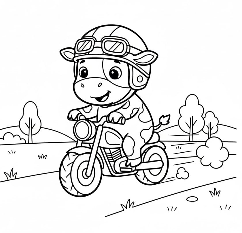 Bedava İnek Yazdır Boyama Sayfası