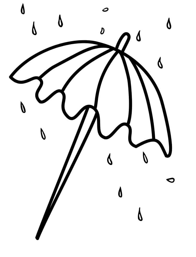 Bedava şemsiye Boyama Sayfası