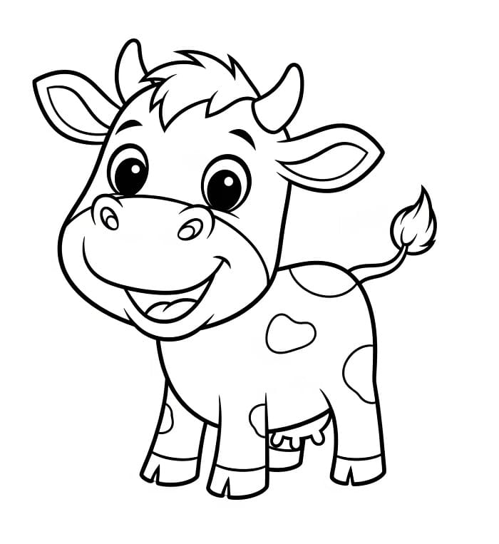 Bir İnek Boyama Sayfası