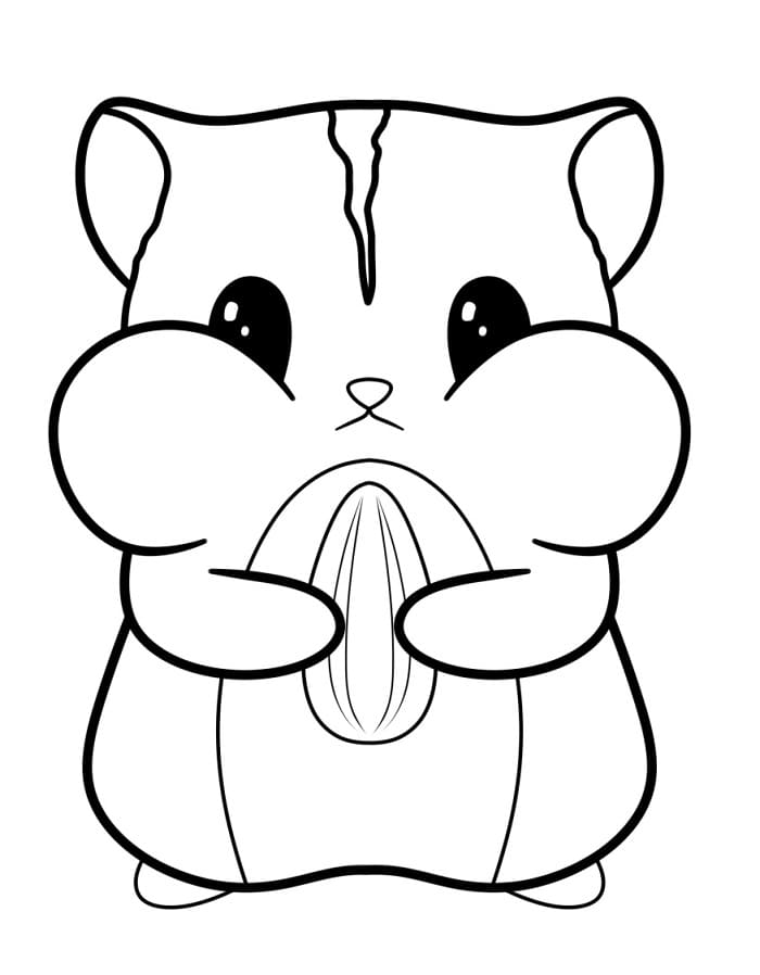 Bir Yavru Hamster Boyama Sayfası