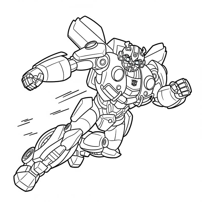 Bumblebee 4 Yaş Çocuklar İçin Boyama Sayfası