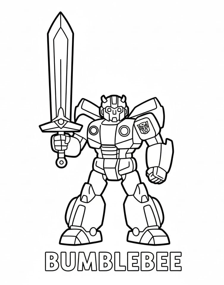 Bumblebee Bedava Boyama Sayfası