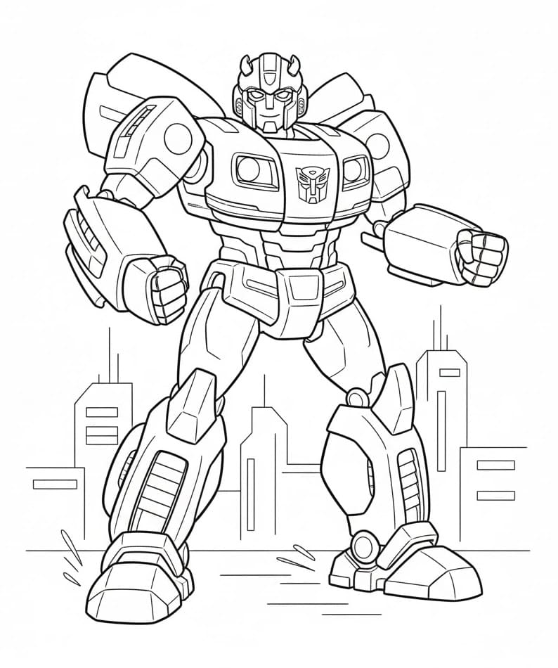 Bumblebee Renklendir Boyama Sayfası