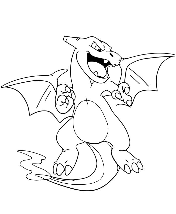 Charizard Pokémon Boyama Sayfası