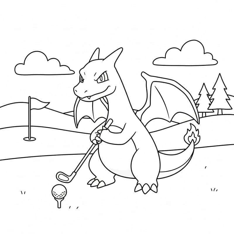 Charizard Renklendir Boyama Sayfası