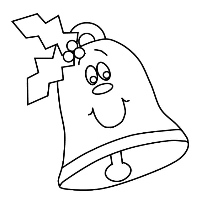 Çizgi Film Noel Çanı Boyama Sayfası