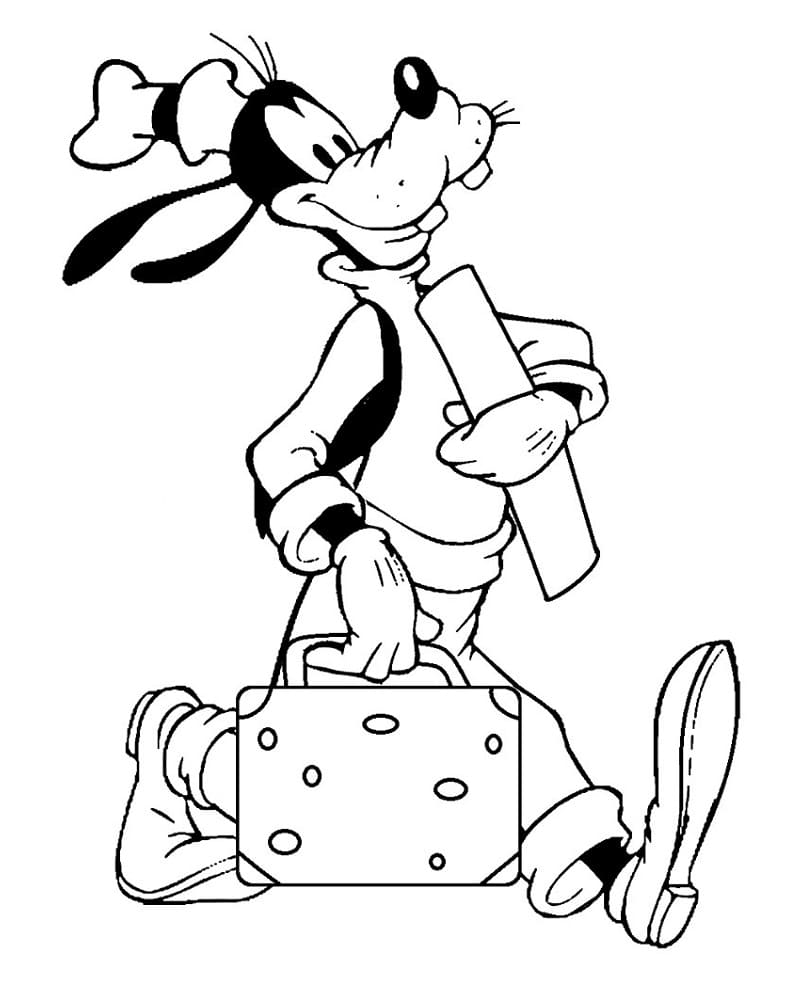 Çizgi Goofy Boyama Sayfası