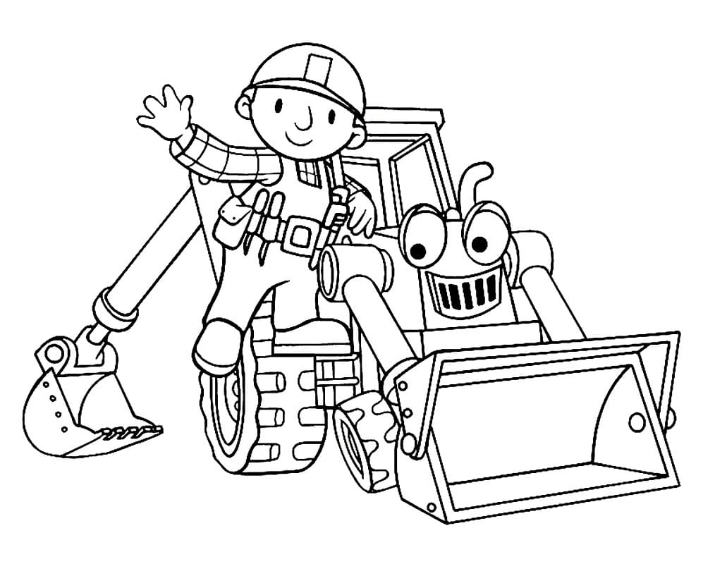 Çizgi Usta Bob Boyama Sayfası