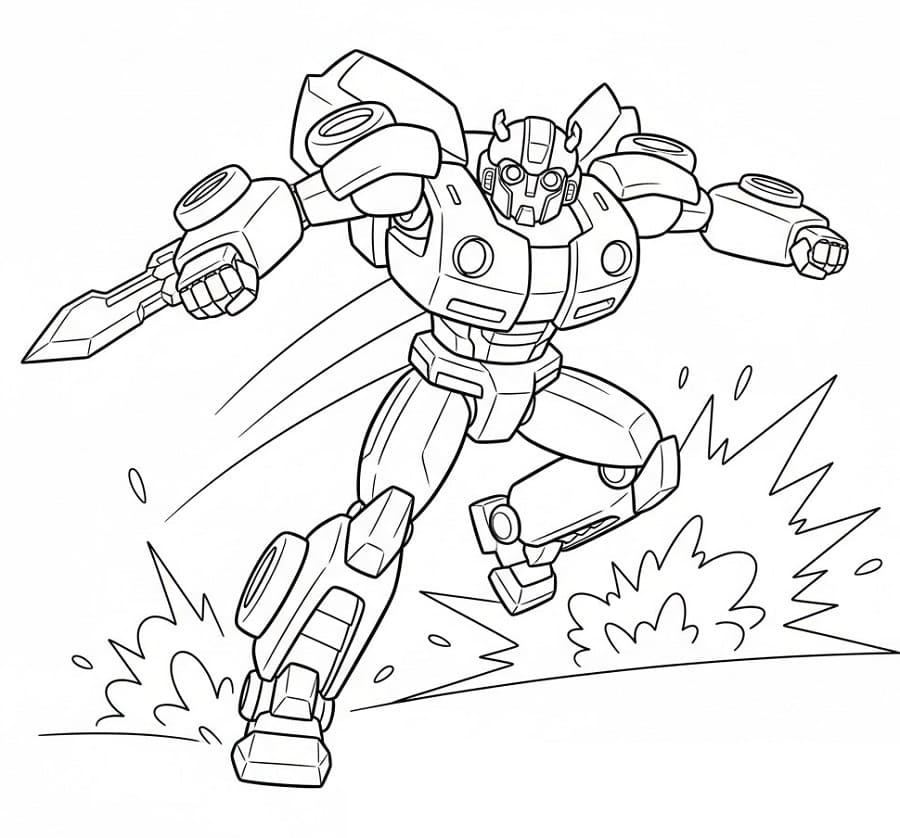 Çocuk Bumblebee Yazdırılabilir Boyama Sayfası