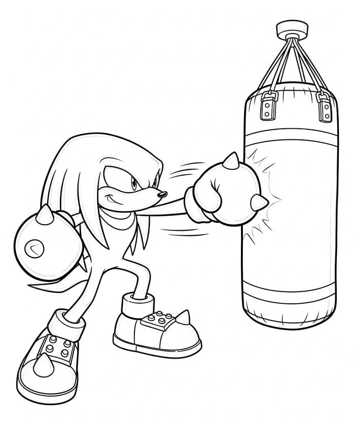 Çocuk Knuckles Yazdırılabilir Boyama Sayfası