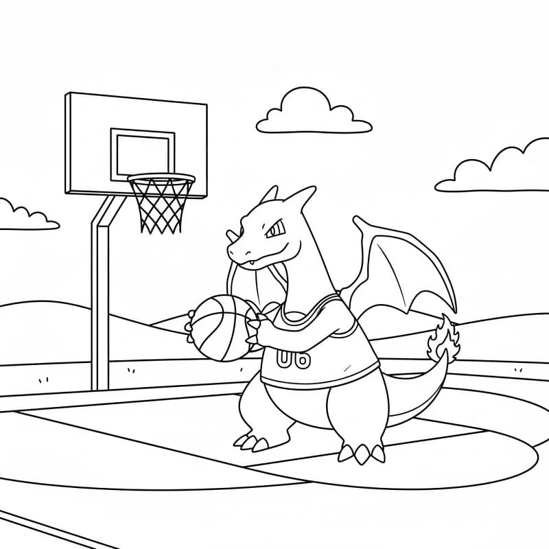 Çocuklar İçin Charizard Boyama Sayfası