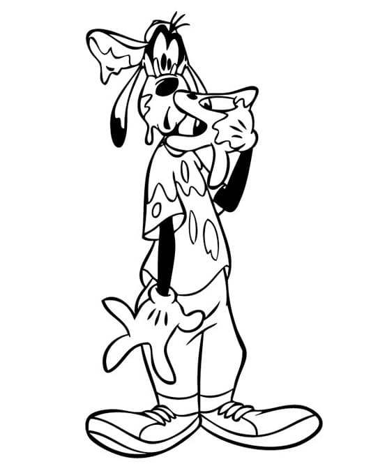 Çocuklar İçin Goofy Boyama Sayfası