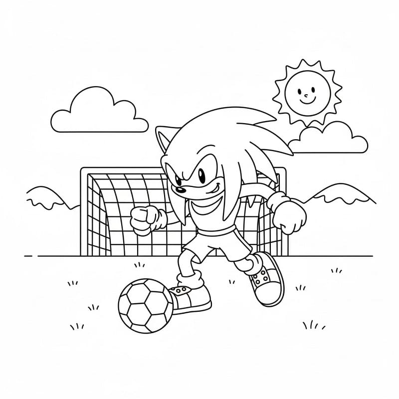 Çocuklar İçin Knuckles Boyama Sayfası