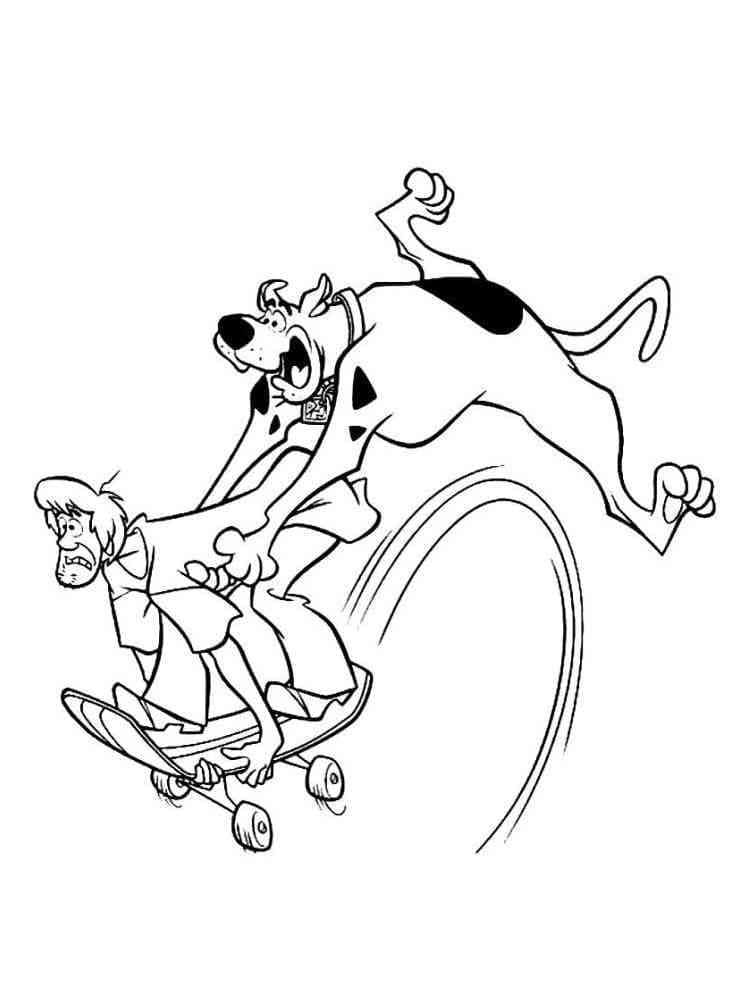 Çocuklar İçin Scooby Doo Boyama Sayfası