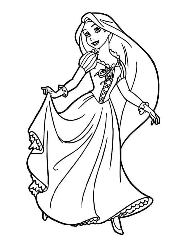 Çok Güzel Rapunzel Boyama Sayfası