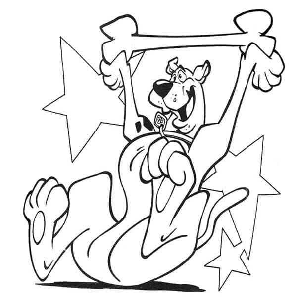Çok Neşeli Scooby Doo Boyama Sayfası