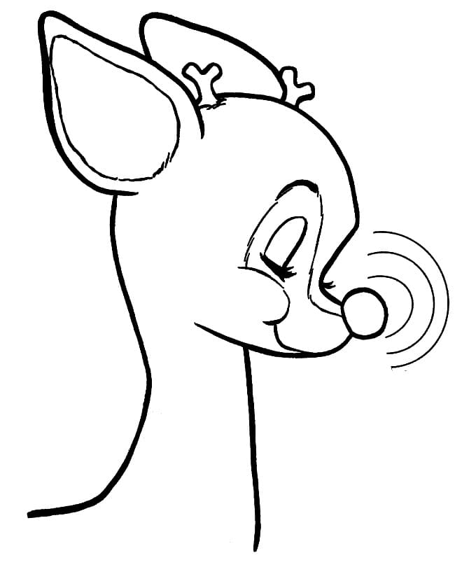 Çok Tatlı Rudolph Boyama Sayfası