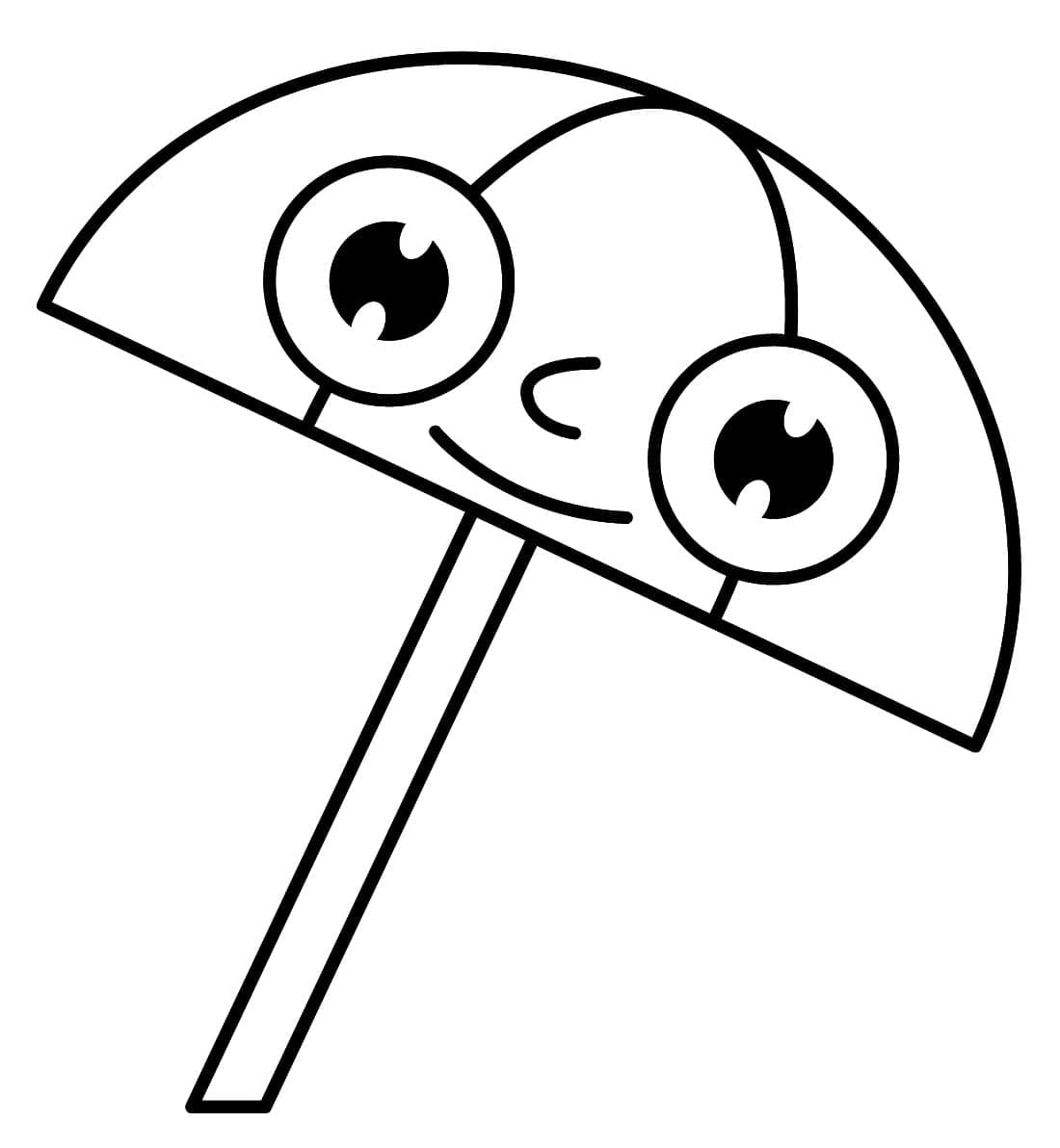 Çok tatlı şemsiye Boyama Sayfası