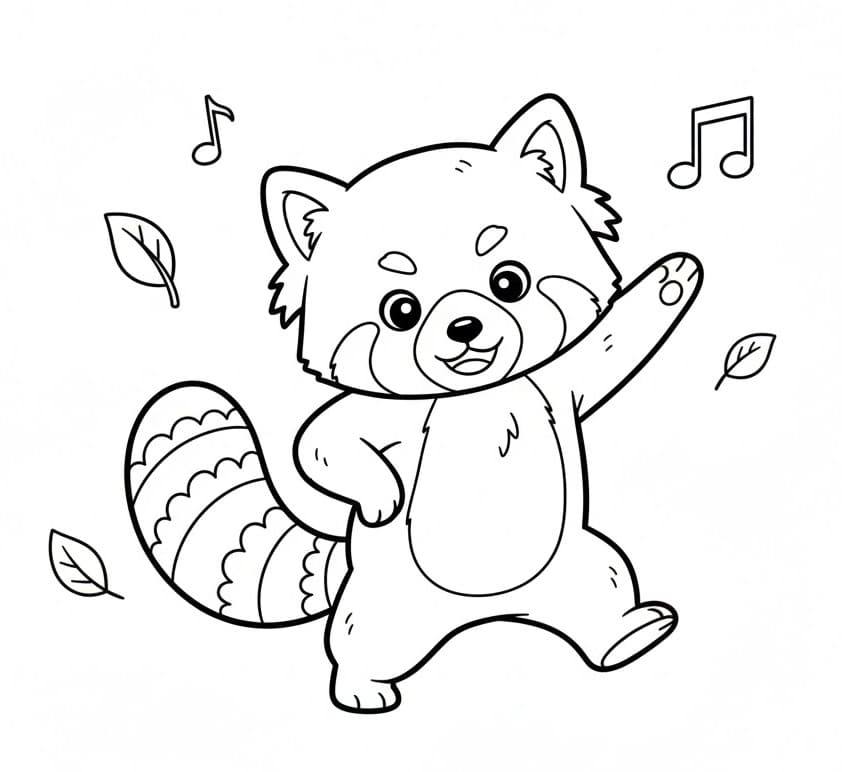 Kırmızı Panda Boyama Sayfaları