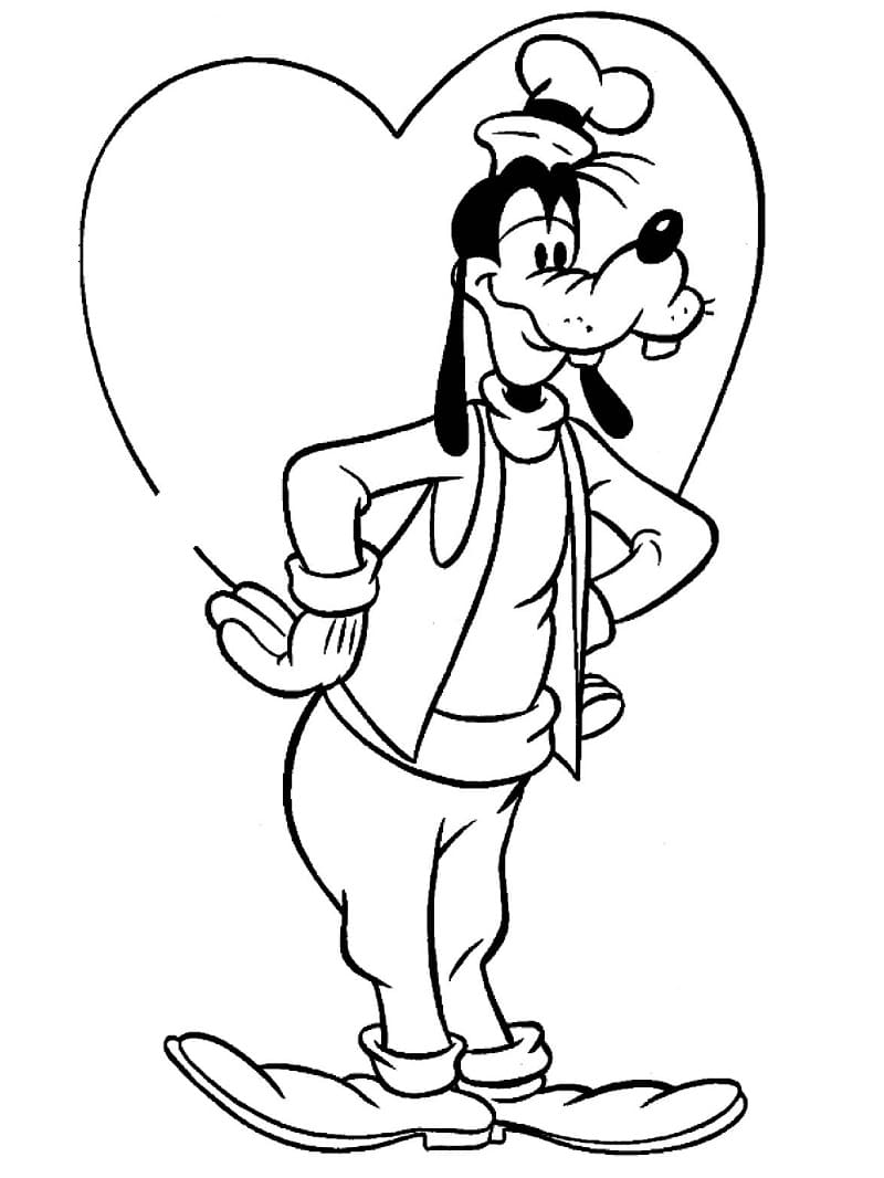 Disney Çizgi Goofy Boyama Sayfası