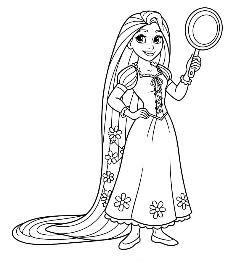 Disney Rapunzel Boyama Sayfası