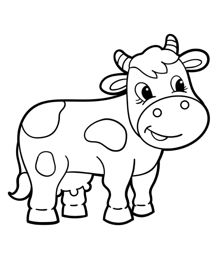 Dost İnek Boyama Sayfası