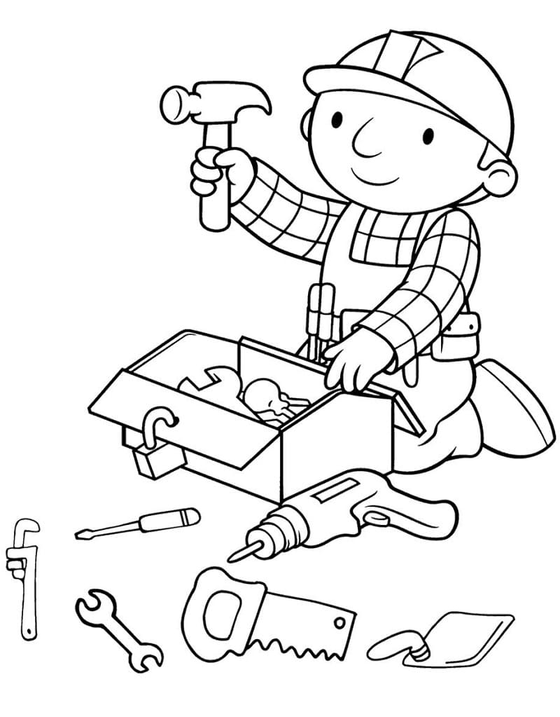 Eğlenceli Usta Bob Boyama Sayfası