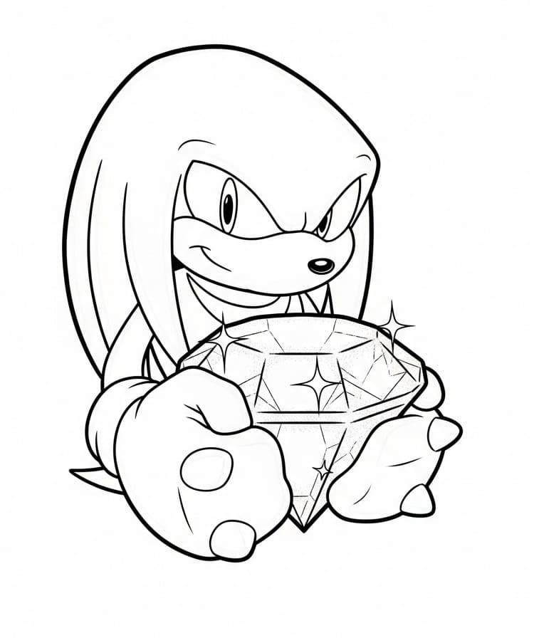 Ekidna Knuckles Boyama Sayfası