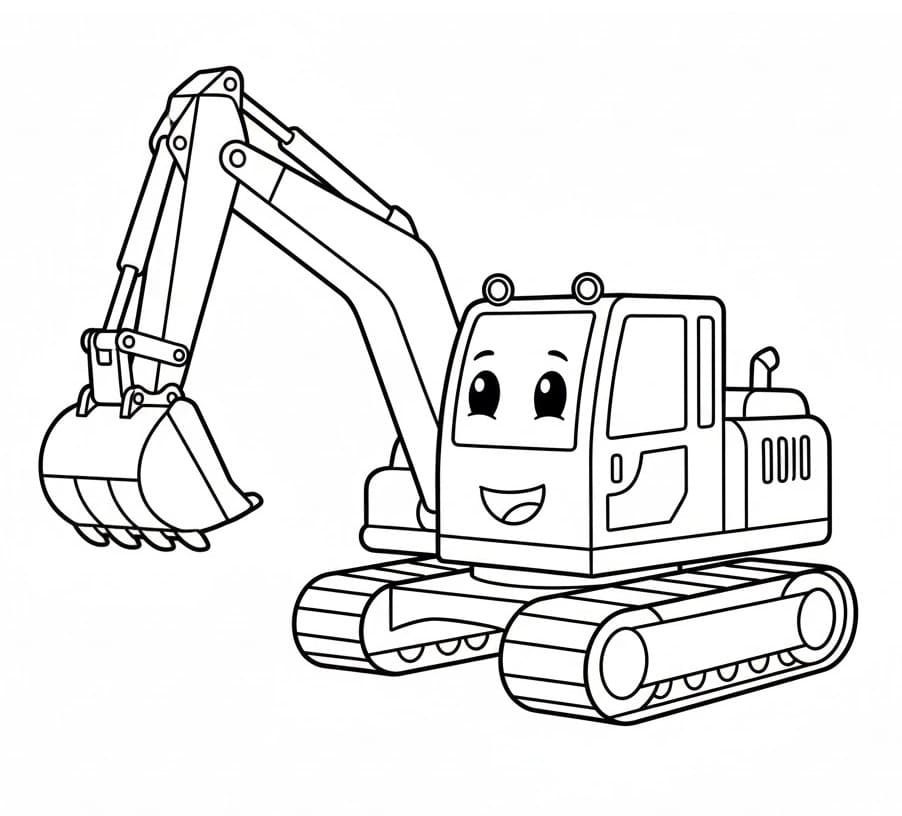Ekskavatör (1) Boyama Sayfası
