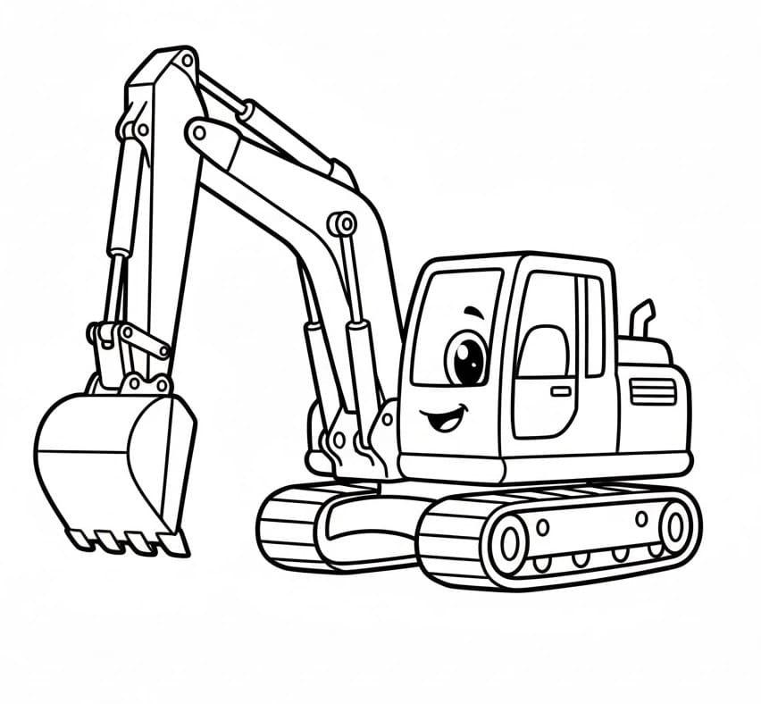 Ekskavatör (4) Boyama Sayfası