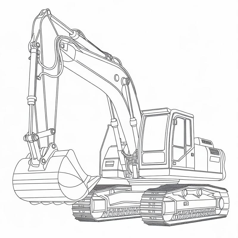 Ekskavatör Bedava Boyama Sayfası