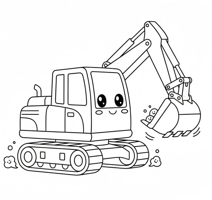 Ekskavatör Resmi Boyama Sayfası