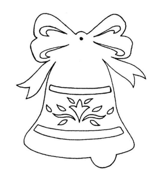 En Basit Noel Çanı Boyama Sayfası