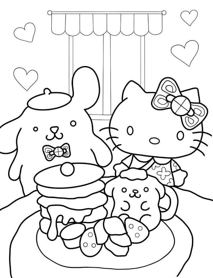 Evdeki Pompompurin Boyama Sayfası