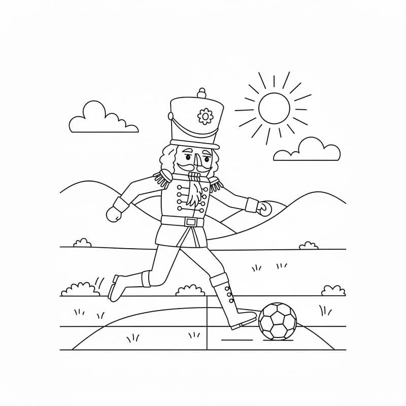 Fındıkkıran Futbol Oynuyor Boyama Sayfası