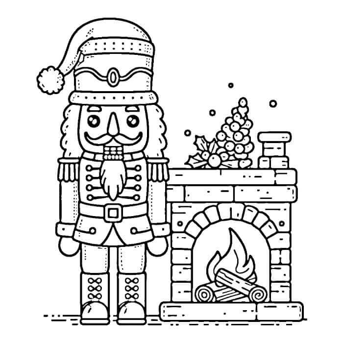 Fındıkkıran ve Şömine Boyama Sayfası