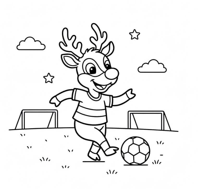 Futbol Oynayan Rudolph Boyama Sayfası