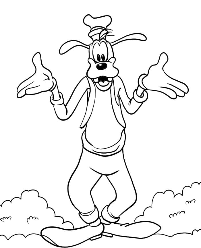 Goofy Resimleri Boyama Sayfası