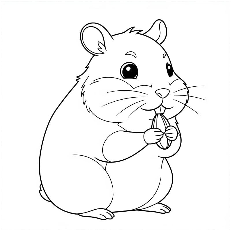 Güzel Hamster Boyama Sayfası